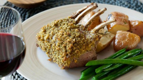 Roasted Rack of Lamb with Herb Crust